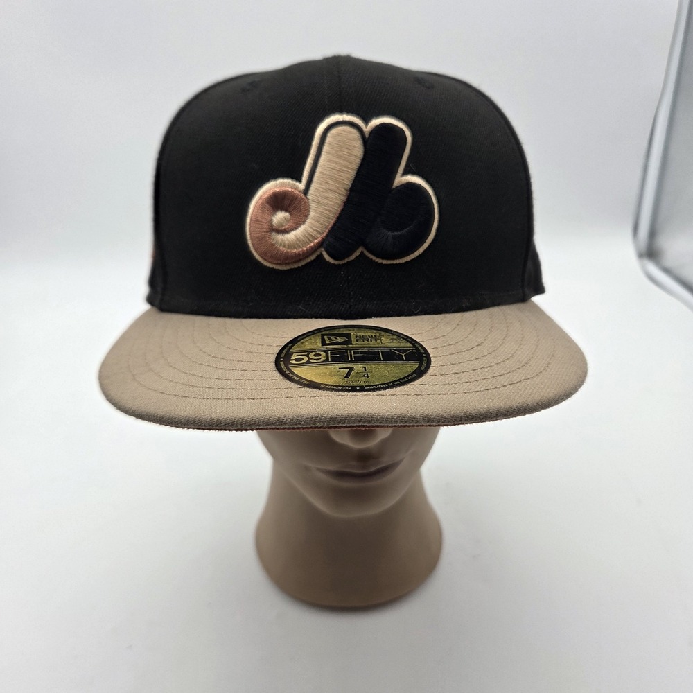 Montreal Expos Hat Men 7 1/4 Black All Star Game 59Fifty New Era MLB Fitted Cap